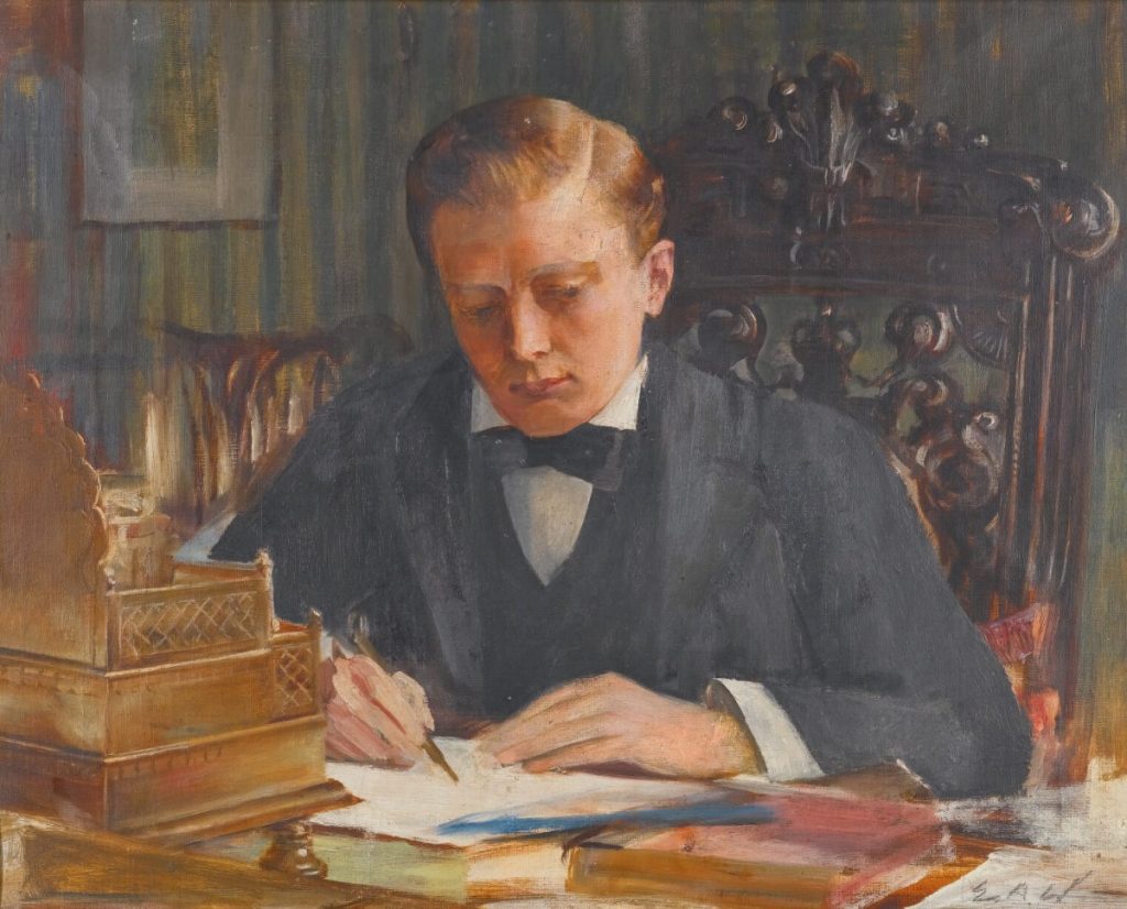 Painting of Winston Churchill by Edwin Arthur Ward